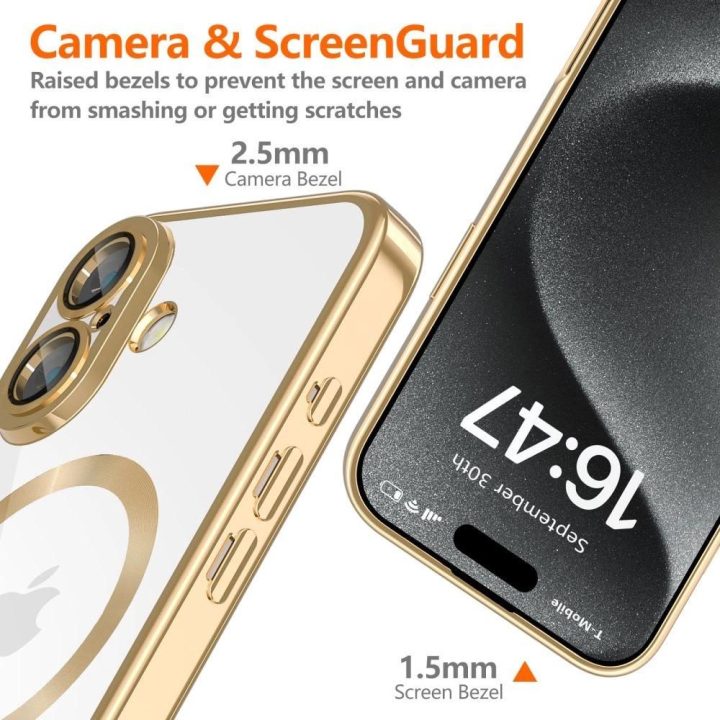 iPhone 16 dėklas – Aukso spalvos