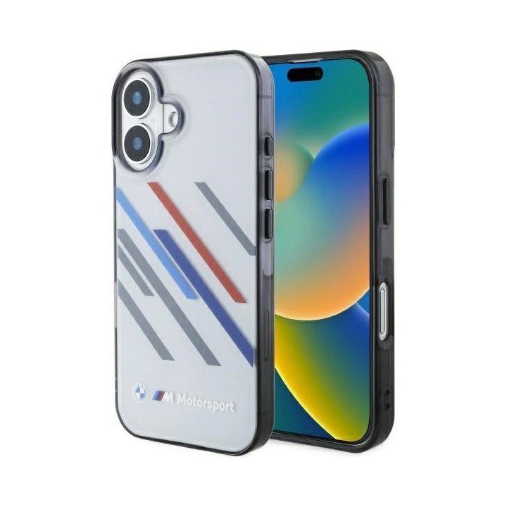 BMW Motosport IML dėklas iPhone 16 - pilkas