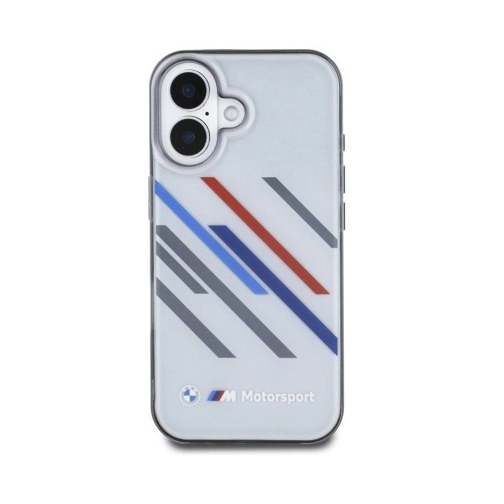 BMW Motosport IML dėklas iPhone 16 - pilkas