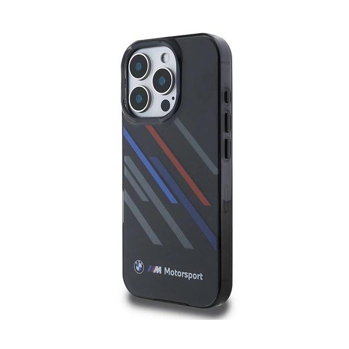 BMW motosport IML iPhone 16 Pro Max“ dėklas – juodos spalvos