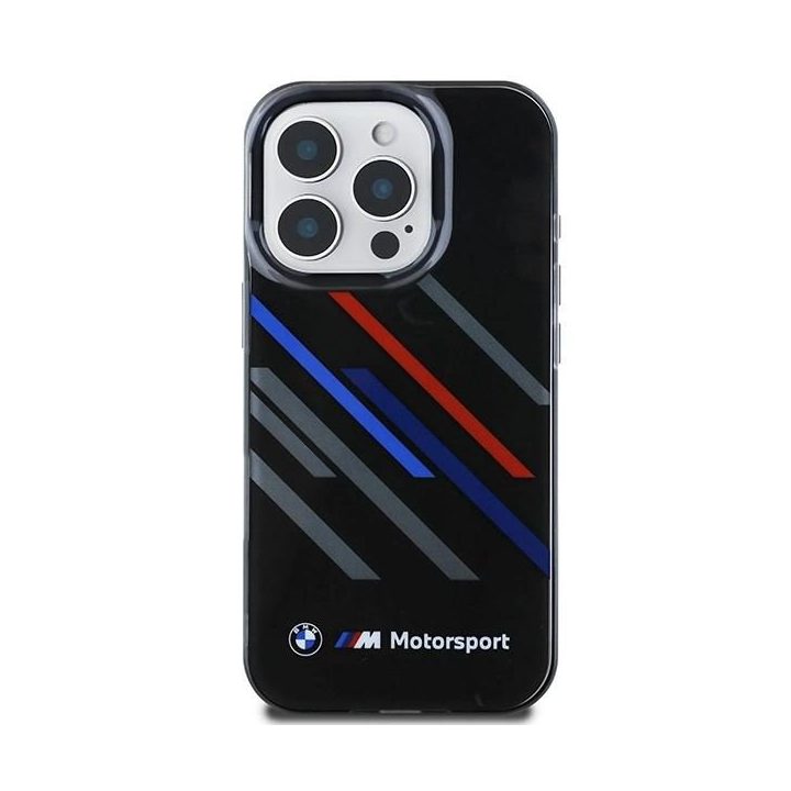 BMW motosport IML iPhone 16 Pro Max“ dėklas – juodos spalvos