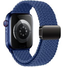 Nailono dirželis skirtas Apple Watch 4 / 5 / 6 / 7 / 8 / 9 / SE / Ultra 1 / 2“ (42 / 44 / 45 / 49 mm) – mėlynas