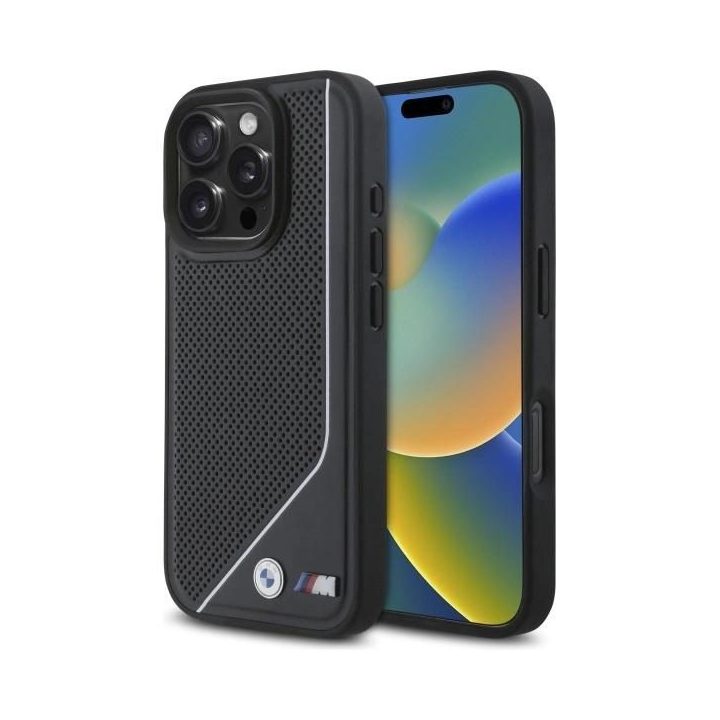 BMW M MagSafe dėklas iPhone 16 Pro - juodas