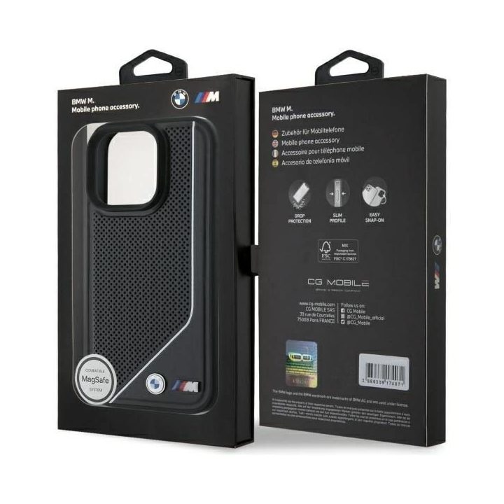 BMW M MagSafe dėklas iPhone 16 Pro - juodas