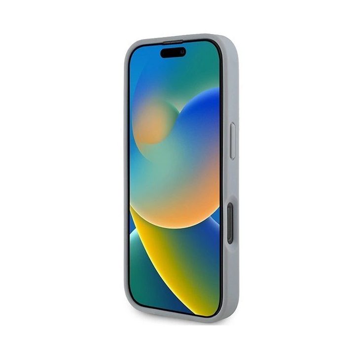 BMW M Carbon Tricolor Line MagSafe dėklas iPhone 16 Pro“ – pilkas