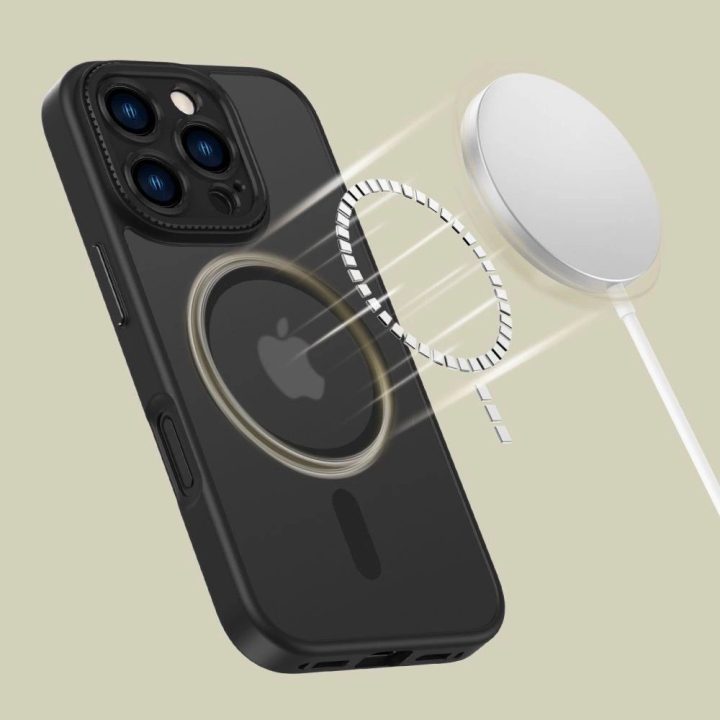 MagSafe dėklas iPhone 16 Pro, pusiau permatomas