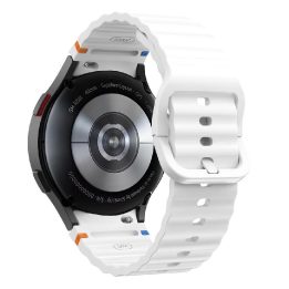 silikoninis sportinis dirželis Samsung Galaxy Watch 4 / 5 / 5 Pro / 6 / 7 / FE“ – baltas