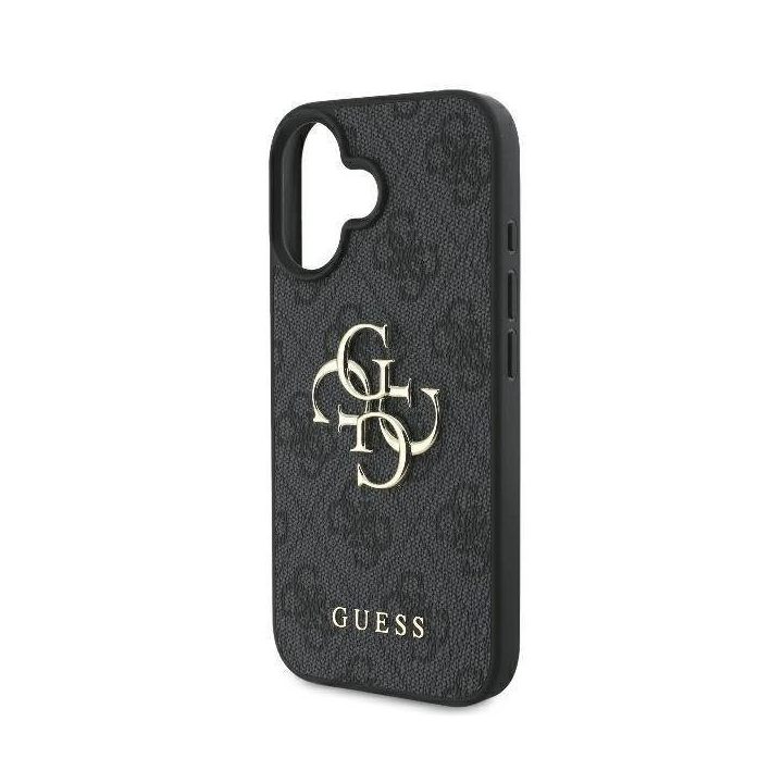 Guess 4G Big Logo iPhone 16 dėklas - juodas