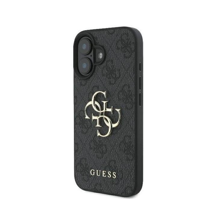 Guess 4G Big Logo iPhone 16 dėklas - juodas