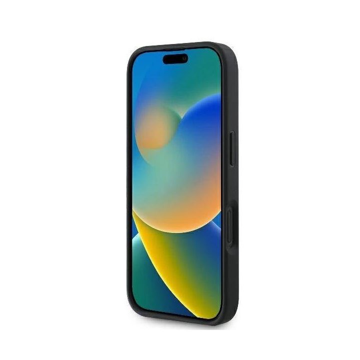 Guess 4G Big Logo iPhone 16 dėklas - juodas