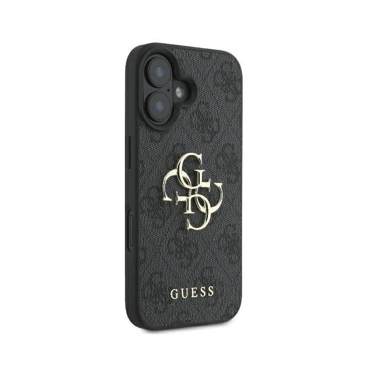 Guess 4G Big Logo iPhone 16 dėklas - juodas