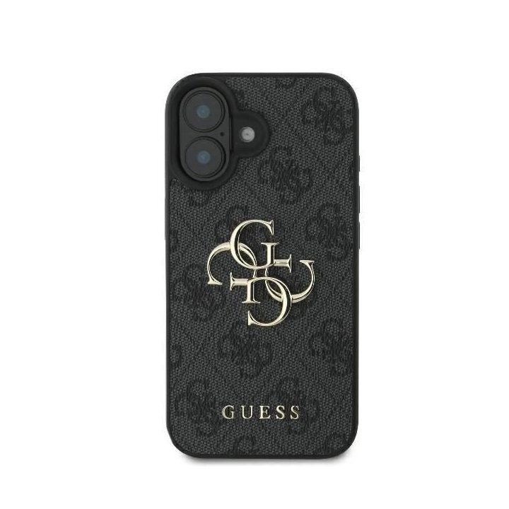 Guess 4G Big Logo iPhone 16 dėklas - juodas