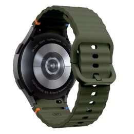 silikoninė sportinė apyrankė Samsung Galaxy Watch 4 / 5 / 5 Pro / 6 / 7 / FE - žalia