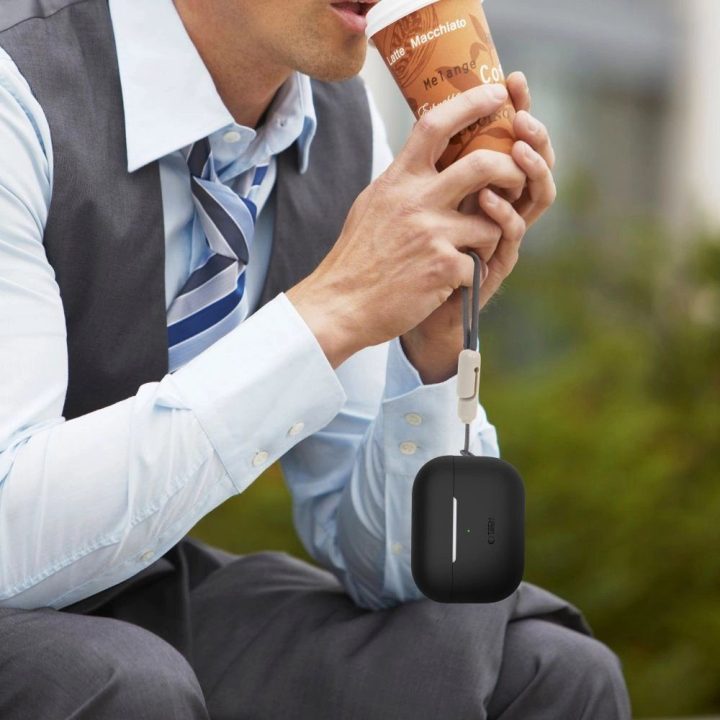 Silikoninis dėklas Apple AirPods Pro 1 / 2 - Smėlio spalvos