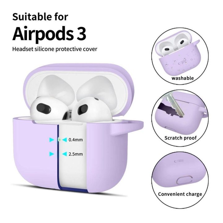 dėklas Apple AirPods 3“ – Violetinės spalvos