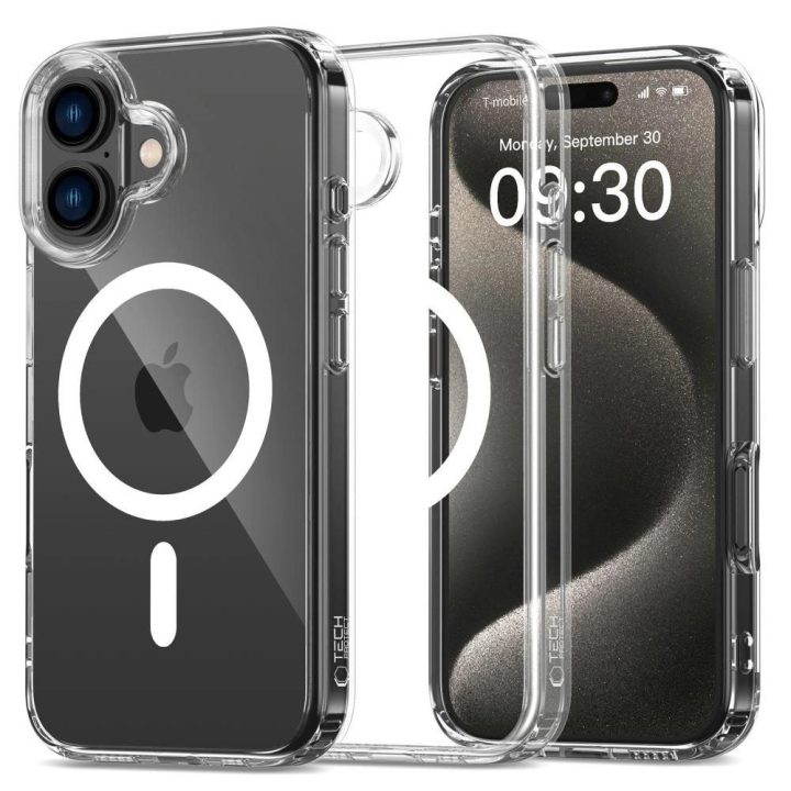 iPhone 16 dėklas – skaidrus