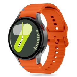 silikoninė sportinė apyrankė Samsung Galaxy Watch 4 / 5 / 5 Pro / 6 / 7 / FE - oranžinė