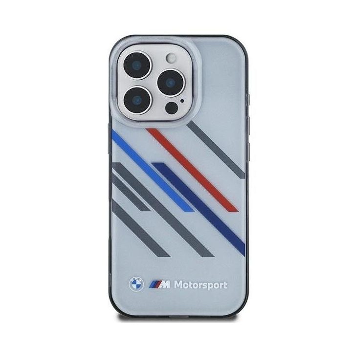 BMW Motosport IML dėklas iPhone 16 Pro Max“ – pilkas