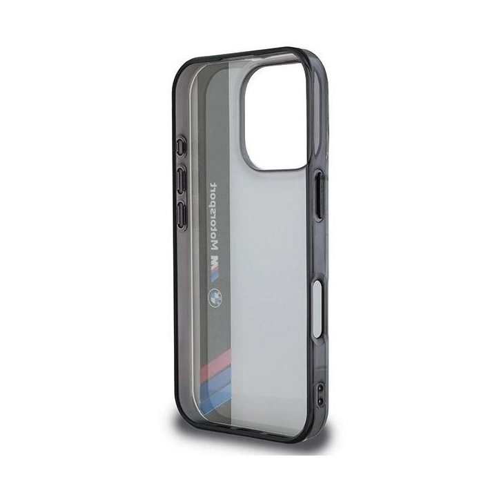 BMW Motosport IML apsauginis dėklas iPhone 16 Pro telefonui – pilkos spalvos