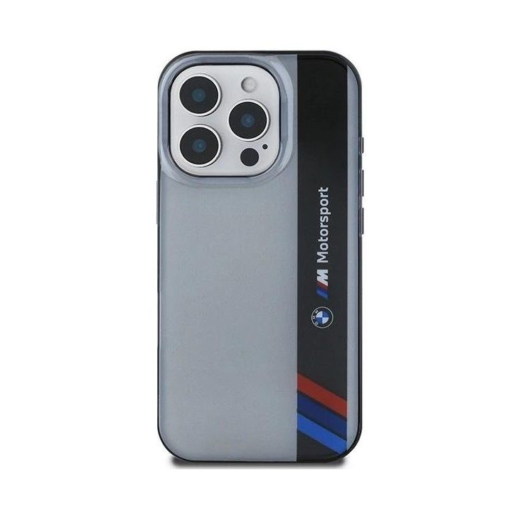 BMW Motosport IML apsauginis dėklas iPhone 16 Pro telefonui – pilkos spalvos