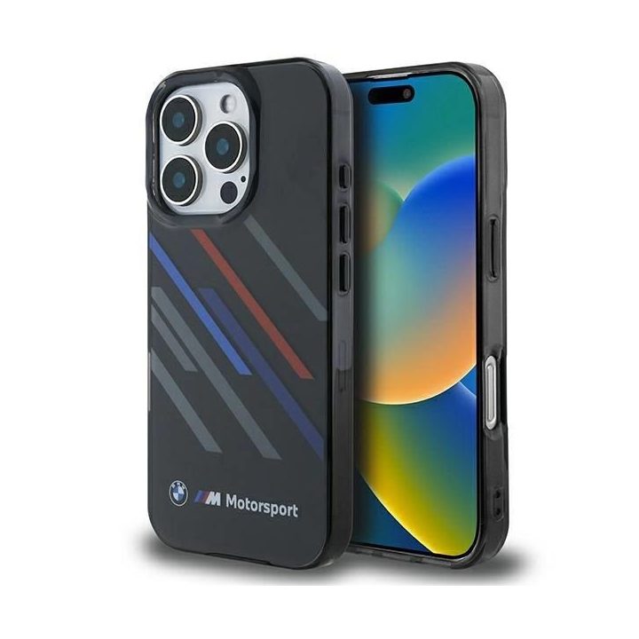 BMW Motosport IML iPhone 16 Pro“ dėklas – juodas