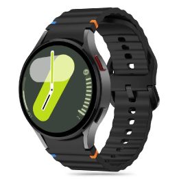 silikoninė sportinė apyrankė Samsung Galaxy Watch 4 / 5 / 5 Pro / 6 / 7 / FE“ – juoda