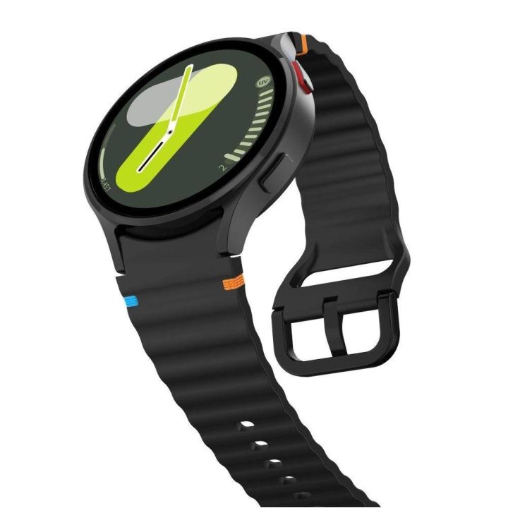 silikoninė sportinė apyrankė Samsung Galaxy Watch 4 / 5 / 5 Pro / 6 / 7 / FE“ – juoda