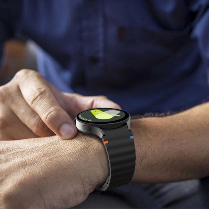 silikoninė sportinė apyrankė Samsung Galaxy Watch 4 / 5 / 5 Pro / 6 / 7 / FE“ – juoda