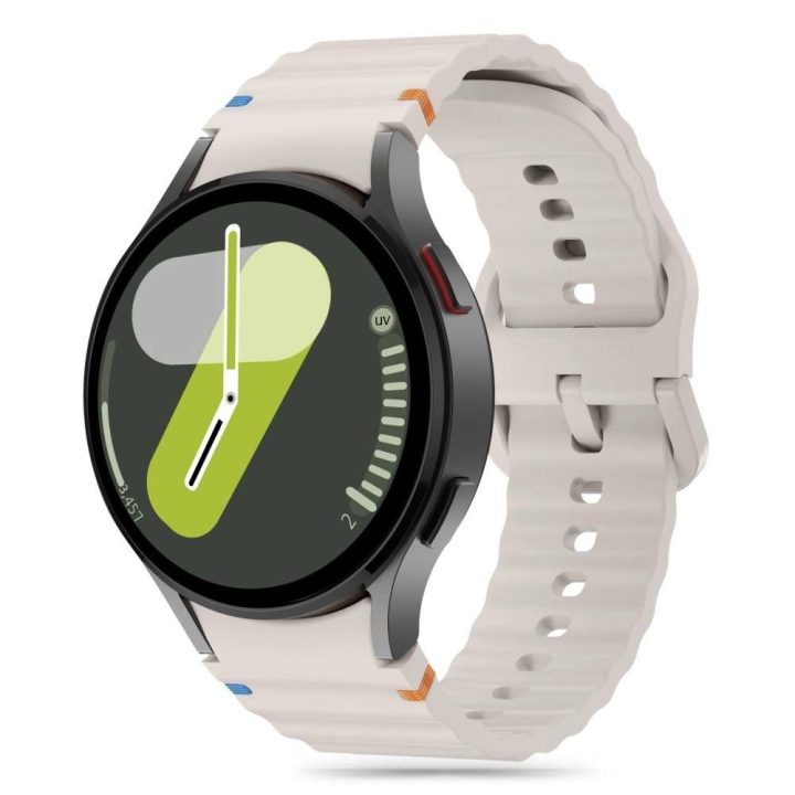 silikoninė sportinė apyrankė Samsung Galaxy Watch 4 / 5 / 5 Pro / 6 / 7 / FE“ – Smėlio spalvos