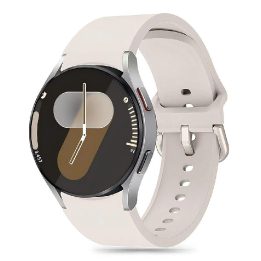 Silicone Strap for Samsung Galaxy Watch 4 / 5 / 5 Pro / 6 / 7 / FE - Smėlinė (Smėlio spalvos)