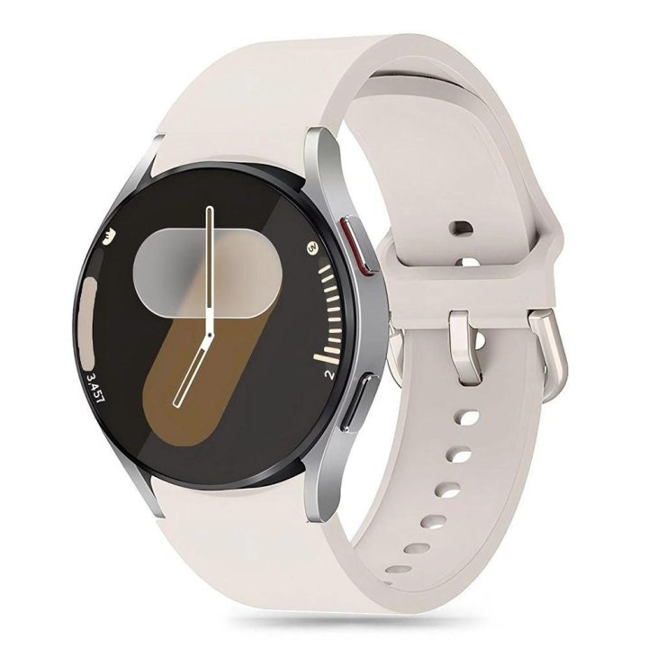 Silicone Strap for Samsung Galaxy Watch 4 / 5 / 5 Pro / 6 / 7 / FE - Smėlinė (Smėlio spalvos)