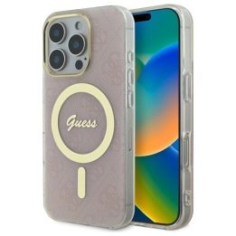 Guess IML 4G MagSafe dėklas iPhone 16 Pro Max - rožinis