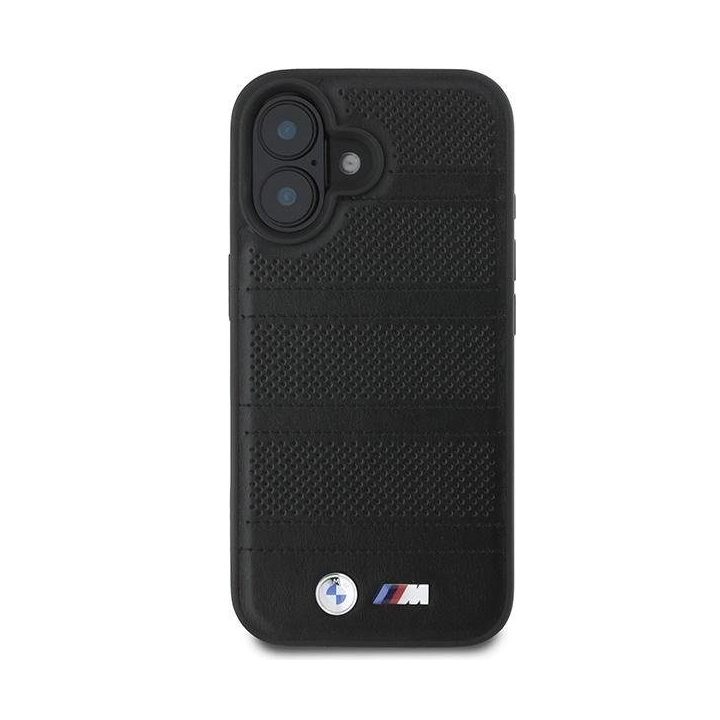 BMW M Perforuoto ir siūto Linijos MagSafe dėklas iPhone 16 – juodos spalvos