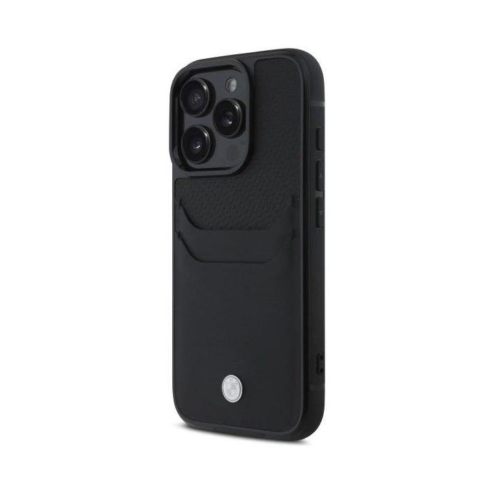 BMW dėklas-kišenėlė su kortele iPhone 16 Pro Max“ – juoda