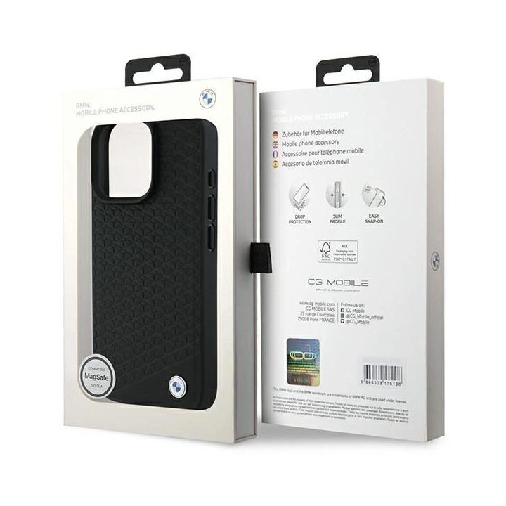 BMW“ odinis metalinis “ dėklas iPhone 16 Pro Max“ – juodas