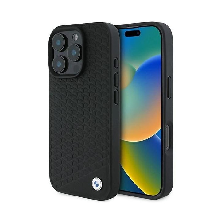 BMW“ odinis metalinis “ dėklas iPhone 16 Pro Max“ – juodas