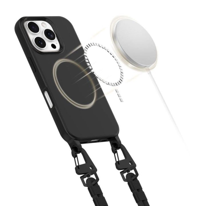 dėklas iPhone 16 Pro Max“ – juodos spalvos