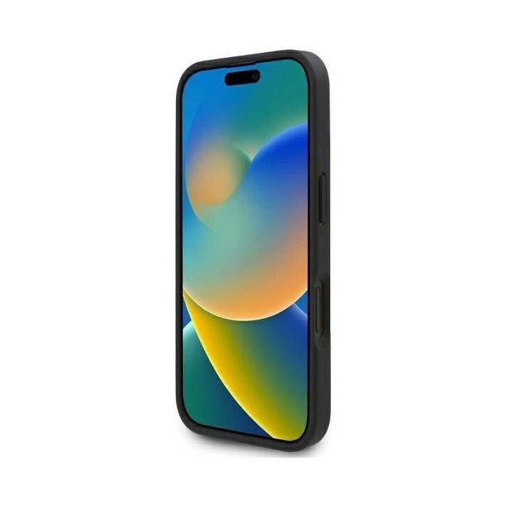 dėklas kortelių laikikliu iPhone 16 – juodas