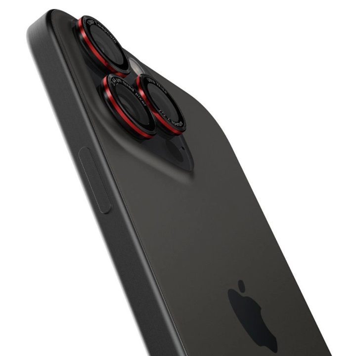 grūdintas stiklas skirtas iPhone 14 Pro / Pro Max / 15 Pro / Pro Max / 16 Pro / 16 Pro Max“ kamerai – juodos spalvos