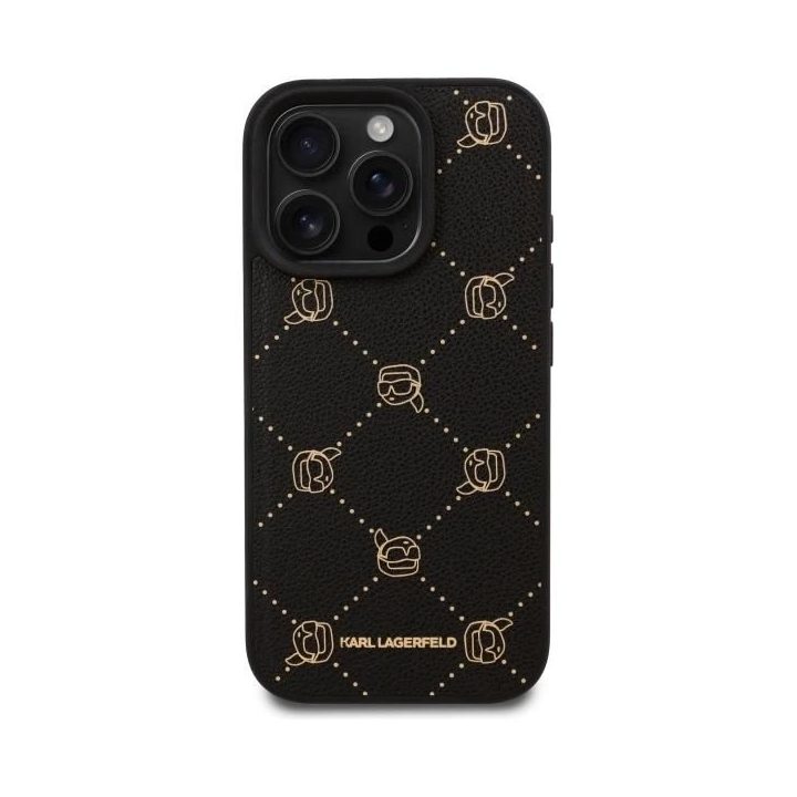 dėklas su Karl Head“ motyvu skirtas iPhone 16 Pro Max“ – juodos spalvos