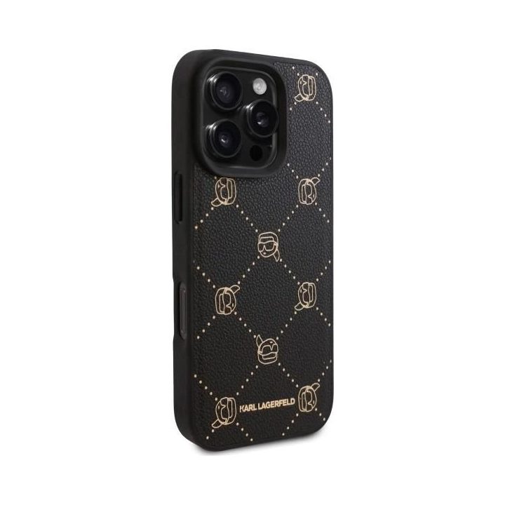 dėklas su Karl Head“ motyvu skirtas iPhone 16 Pro Max“ – juodos spalvos