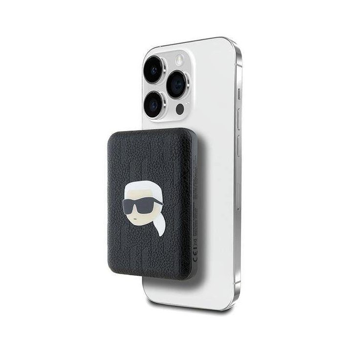 Powerbankas 5000mAh black/black Karl Head Pin MagSafe