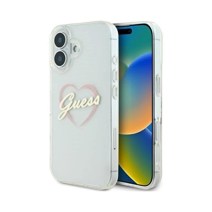 Guess IML dėklas iPhone 16 plus“ – permatomas