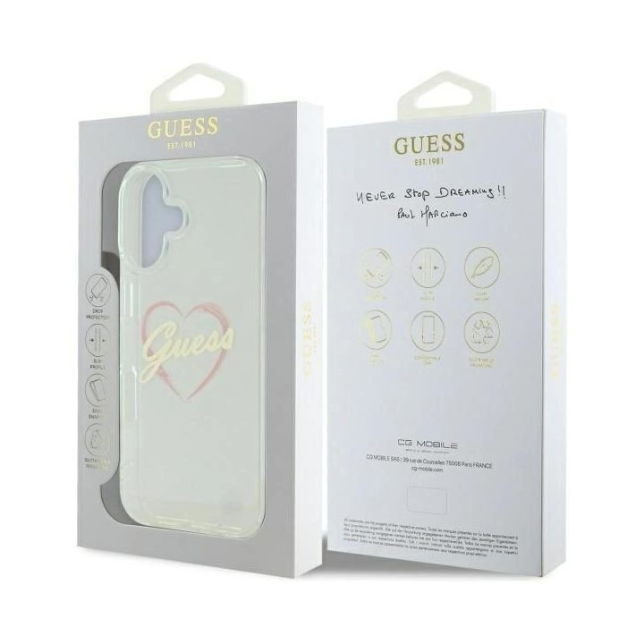 Guess IML dėklas iPhone 16 plus“ – permatomas