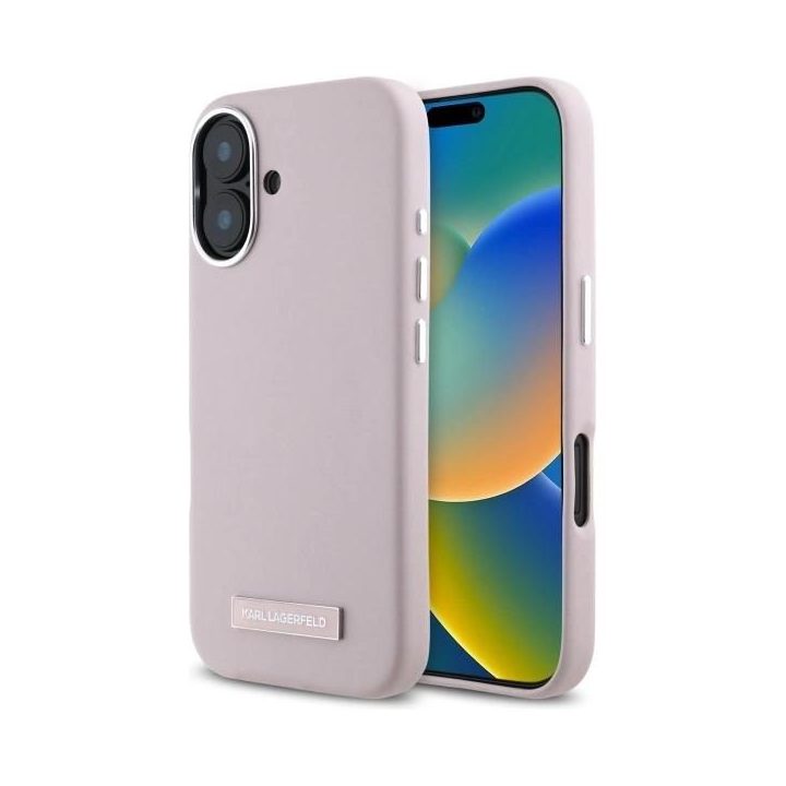 iPhone 16 dėklas - rausvos spalvos