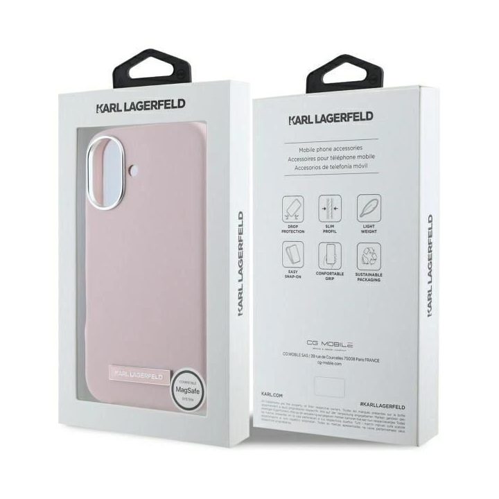 iPhone 16 dėklas - rausvos spalvos