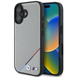 BMW M trijų spalvų MagSafe dėklas skirtas iPhone 16, pilkas