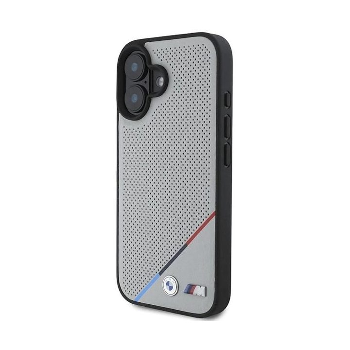 BMW M trijų spalvų MagSafe dėklas skirtas iPhone 16, pilkas
