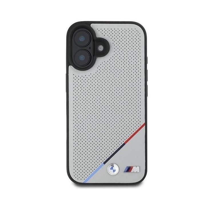 BMW M trijų spalvų MagSafe dėklas skirtas iPhone 16, pilkas