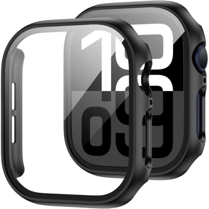 grūdinto stiklo dėklas Apple Watch 10“ (42 mm) – juodas